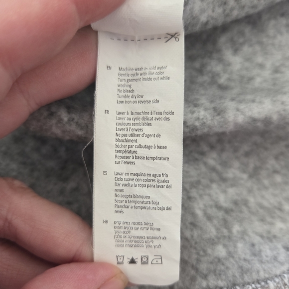 Cabin Fever Gray Women's Oversized Hoodie With Zippered Pockets Size XL - Picture 7 of 8